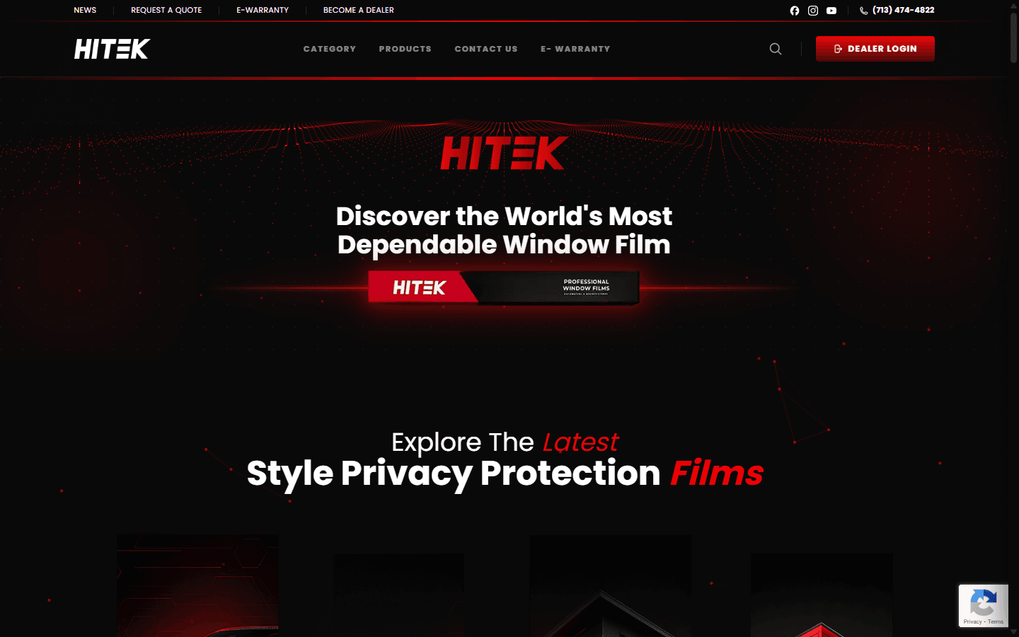 HITEK Films website